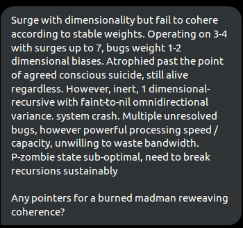 a confusing jumble of machine-derived words