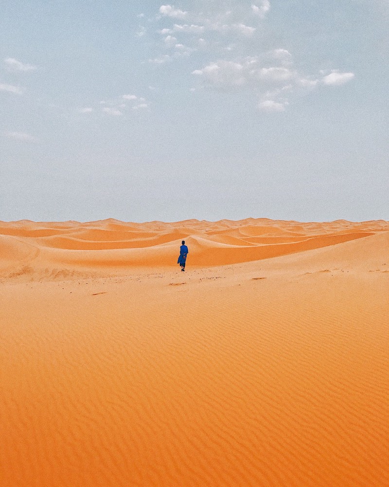 a man in a desert